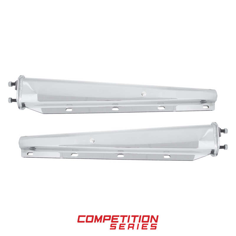 United Pacific 30" Chrome Heavy Duty Mud Flap Hangers 2.5" Bolt Pattern Competition Series (Pair) 11300