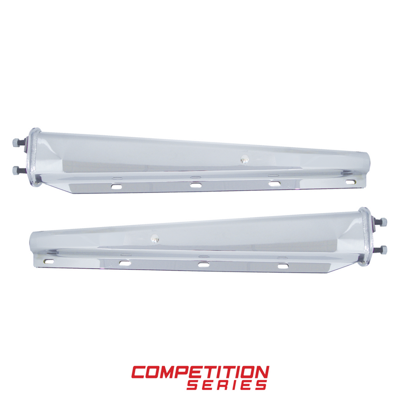 United Pacific 30" 430SS Heavy Duty Mud Flap Hangers 2.5" Bolt Pattern Competition Series (Pair) 11310