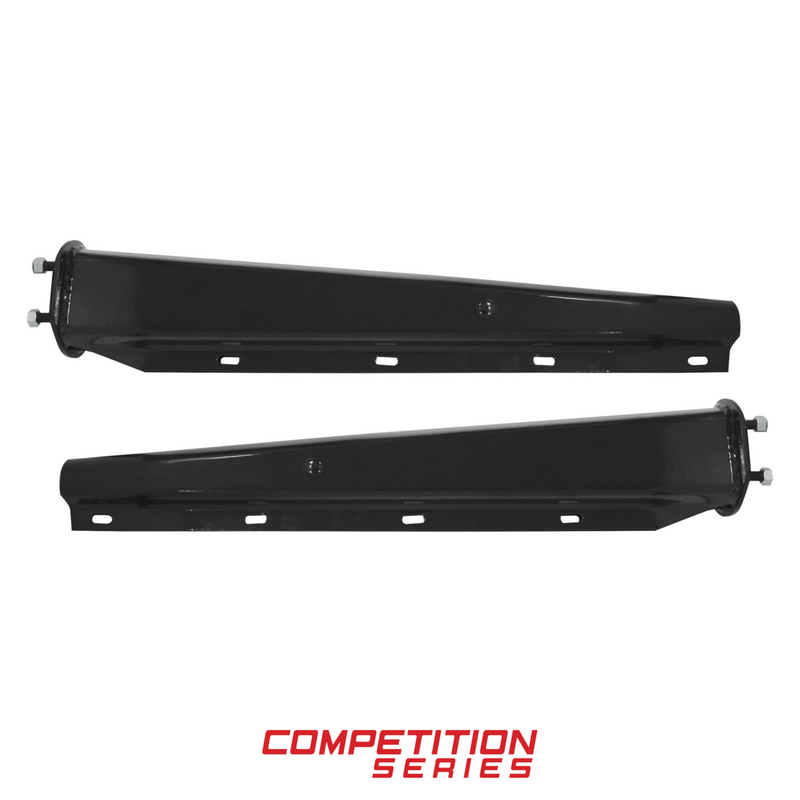 United Pacific 30" Black Heavy Duty Mud Flap Hangers 2.5" Bolt Pattern Competition Series (Pair) 11320