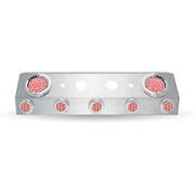 Trux Accessories Universal Trailer Service Box with 2 x 4" & 5 x 2" Dual Revolution LEDs & Bezels (Red/White) with Open Back