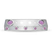 Trux Accessories Universal Trailer Service Box with 2 x 4" & 5 x 2" Dual Revolution LEDs & Bezels (Red/Purple) with Open Back
