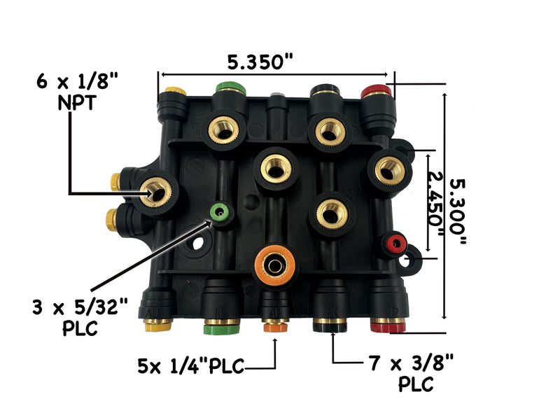 Freightliner Air Switch Junction Block - 1/8" NPT