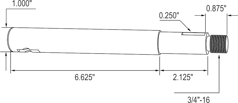 Newstar Clutch Release Shaft - 9.625"