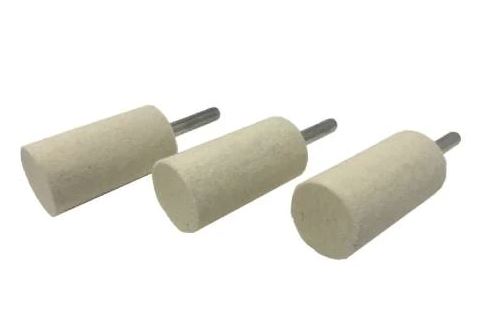 Zephyr 1"x2" Felt Cylinder for 1/4"-3/8" Chuck (3 Pack)
