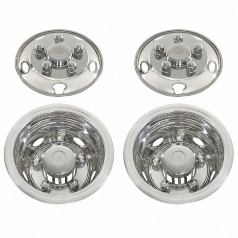 United Pacific Stainless Toyota Coaster 16" Wheel Cover Set 20102