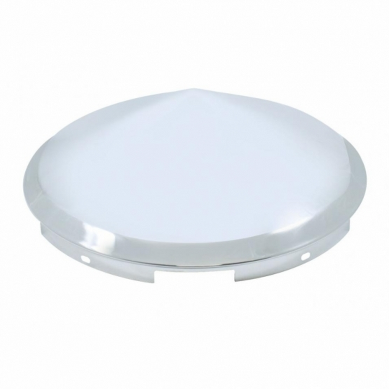 United Pacific 5 Even Notched Stainless Steel Pointed Front Hubcap 7/16" Lip 20147
