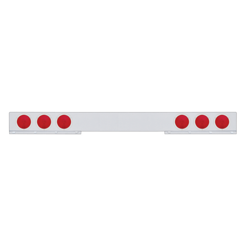 United Pacific Stainless Steel Light Bar With Six 4" Lights & Stainless Steel Bezel 20236