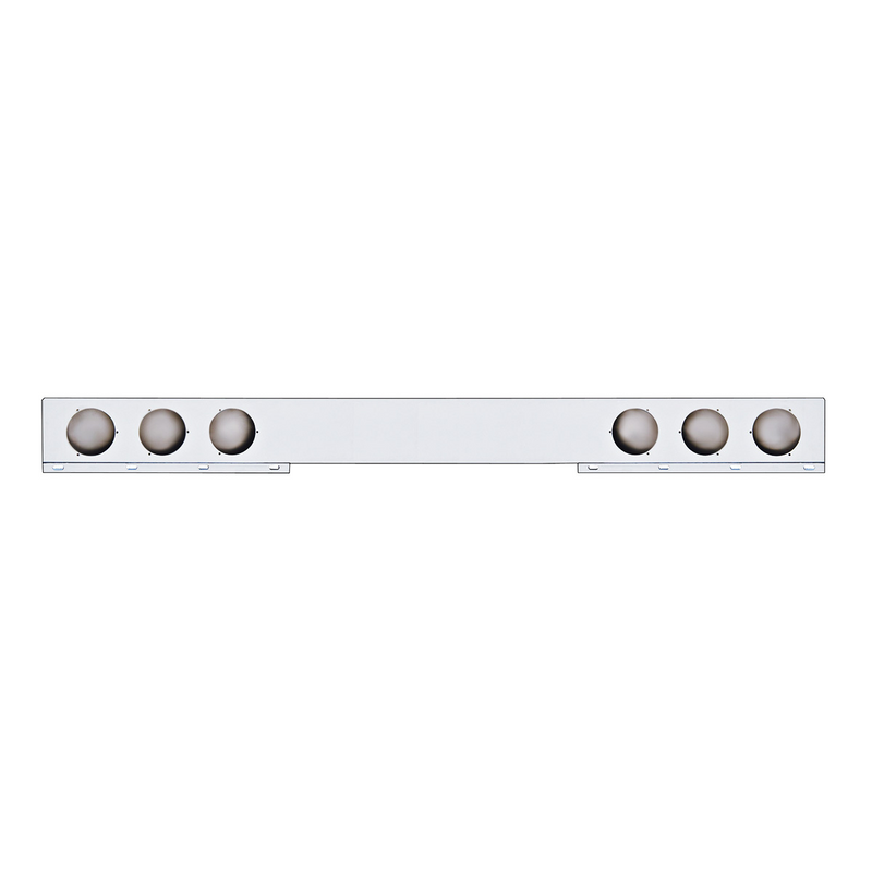 United Pacific Stainless 1 Piece Rear Light Bar With Six 4" Light Cutouts 20237