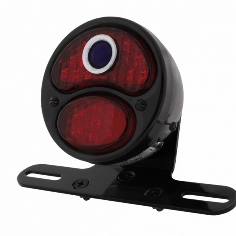 United Pacific LED "DUO LAMP" Motorcycle Rear Fender Tail Light With Blue Dot 20345