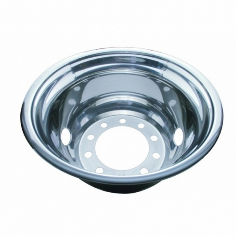 United Pacific 22.5" OD Stainless Rear Wheel Cover Only 2 Vent Hole, Hub Piloted 20355