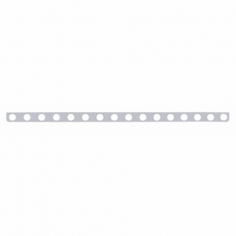 United Pacific 79-1/2" Stainless Light Bracket With Sixteen 2" Light Cutouts 20370
