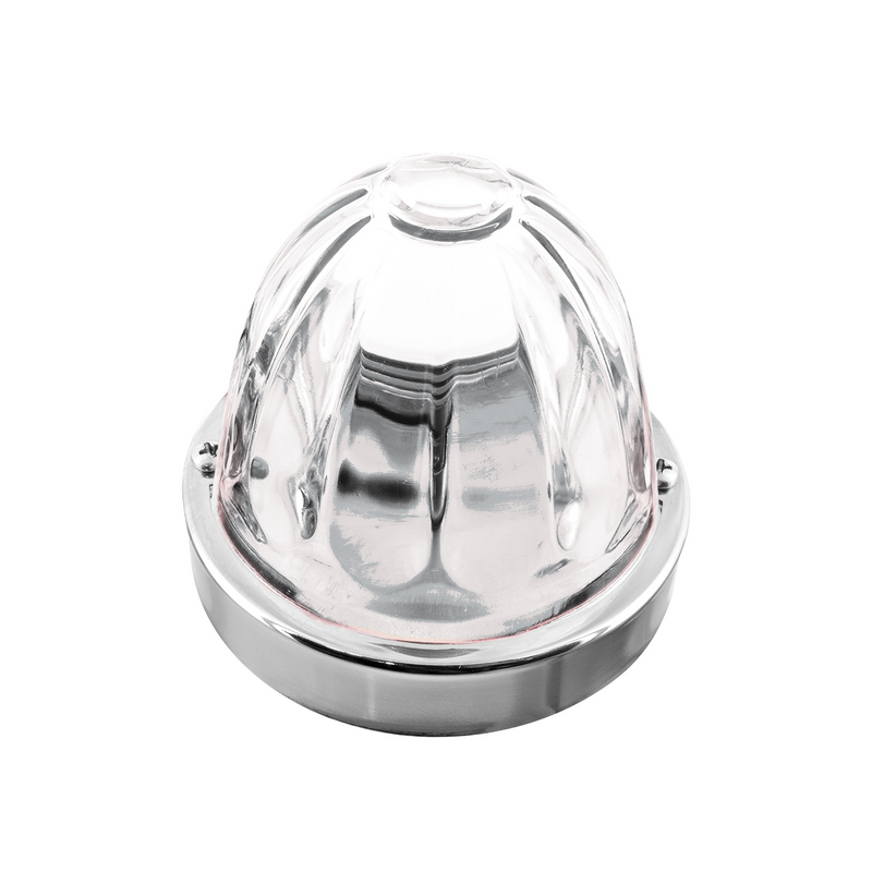 United Pacific Dual Function Glass Watermelon Flush Mount Kit With LED Bulb White LED/Clear Lens 20412