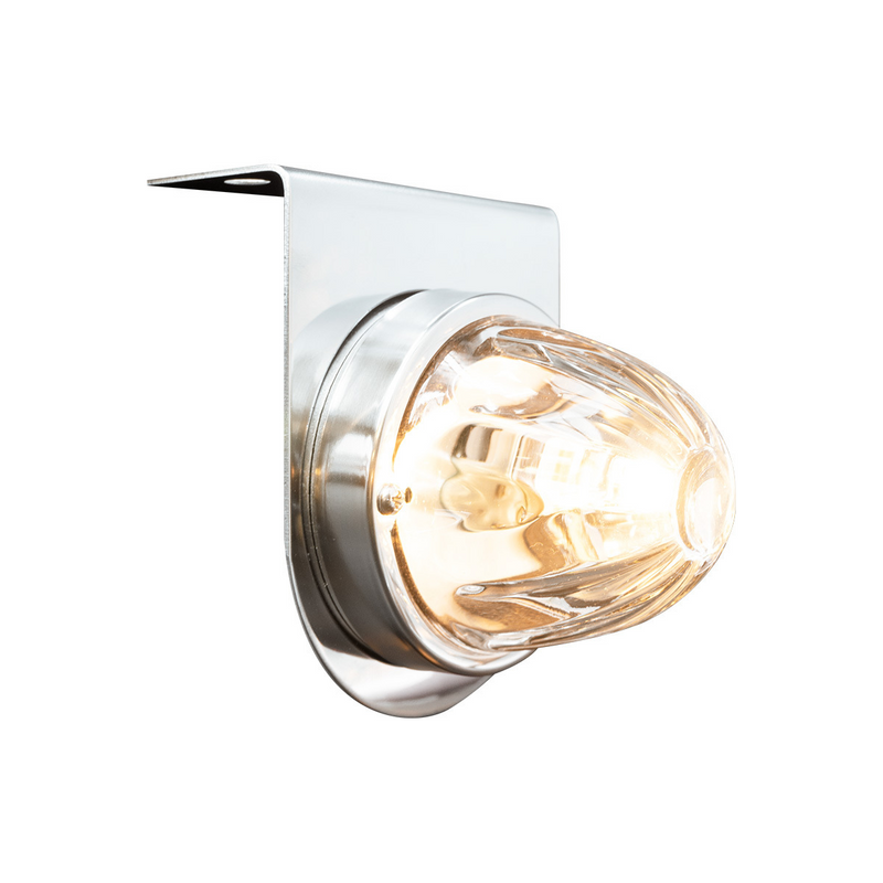 United Pacific Glass Watermelon Light With Stainless Steel Light Bracket Kit-Clear Lens 20470