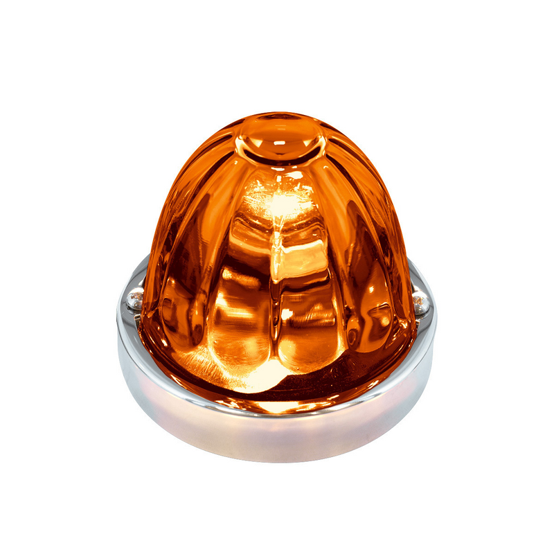 United Pacific Glass Watermelon Flush Mount Kit Amber 20473