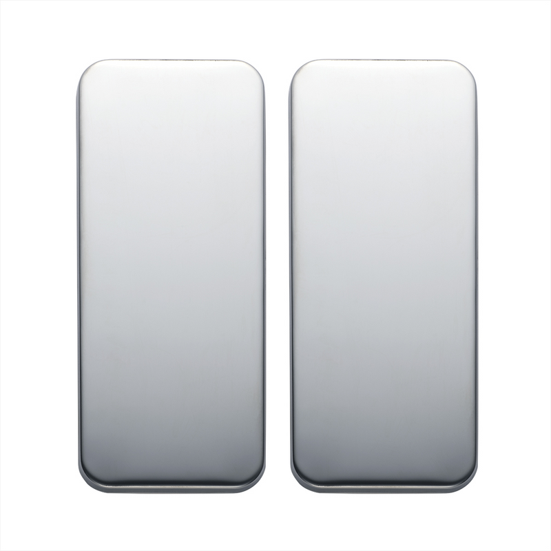 Peterbilt Stainless Vent Door Cover Plain (Card of 2) 20518
