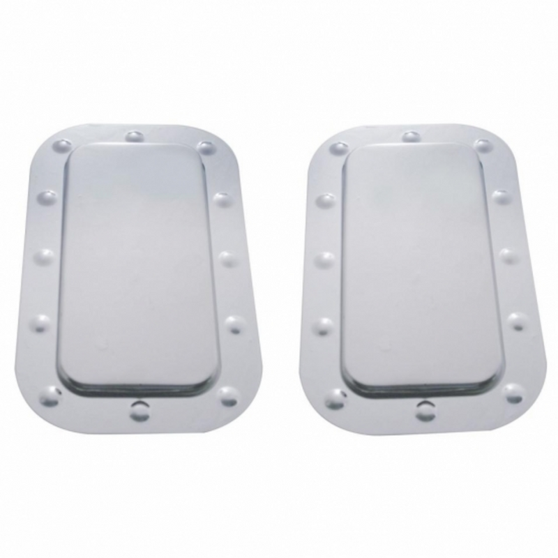Kenworth Stainless Vent Door Cover And Dimpled Trim Set 20563