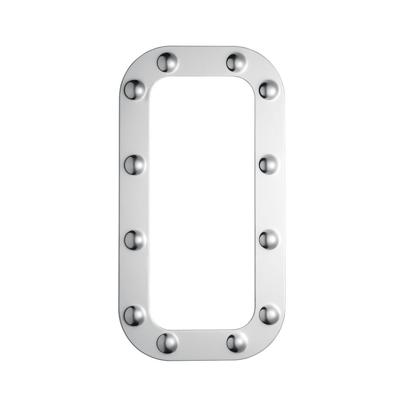 Peterbilt Stainless Dimpled Vent Door Trim (Card of 2) 20565