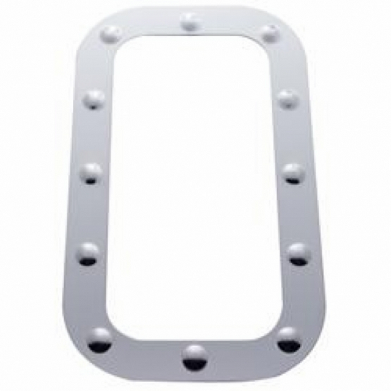Kenworth Stainless Dimpled Vent Door Trim (Card of 2) 20567
