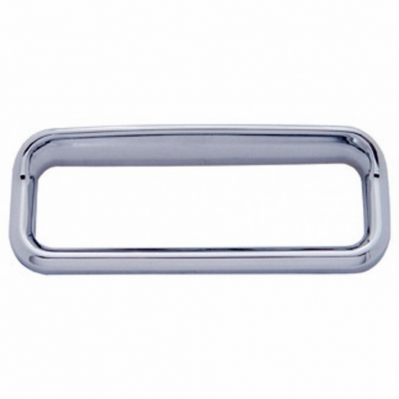 United Pacific Chrome Bezel For 3" X 13/16" Freightliner Glove Box Emblem 20596