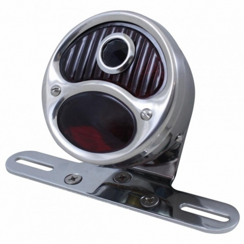 United Pacific 1928 "DUO Lamp" Tail Light For Motorcycle With Blue Dot 20603