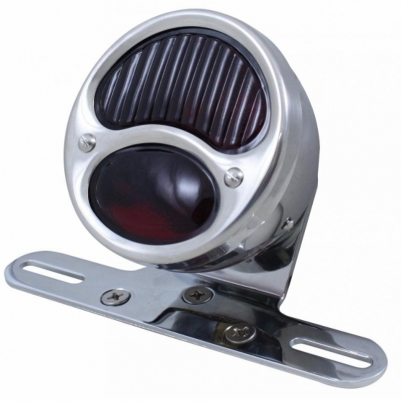 United Pacific 1928 "DUO Lamp" Tail Light With Chrome Mounting Bracket For Motorcycle 20605