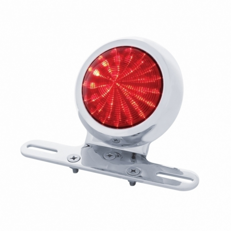 United Pacific 1950s Pontiac Style LED Fender Light For Motorcycle With Red Lens 20638