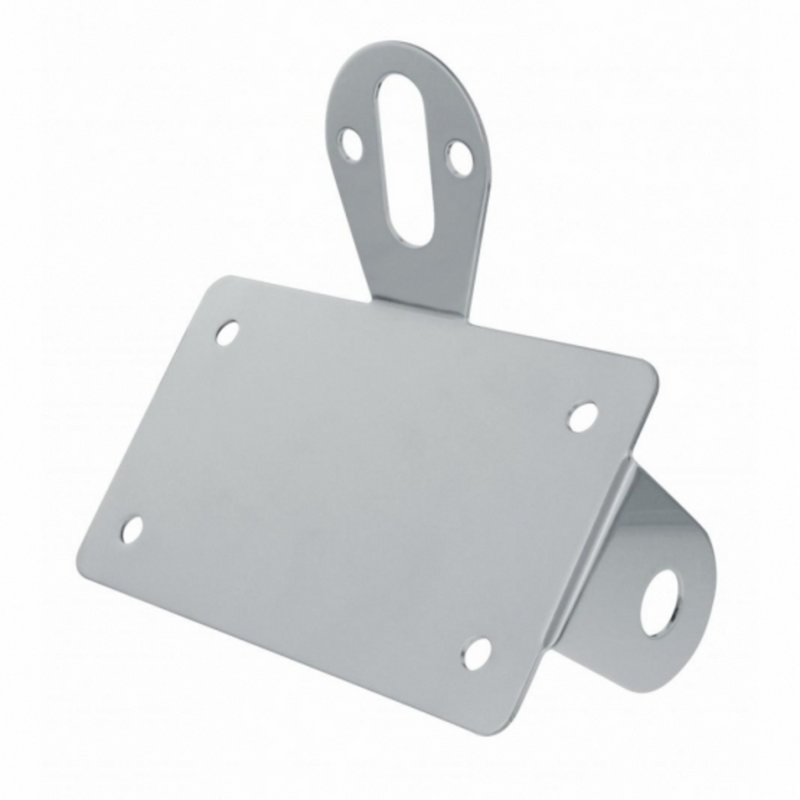 United Pacific Bobber Style Horizontal Side Mount License Plate & Light Bracket For Motorcycle 20648