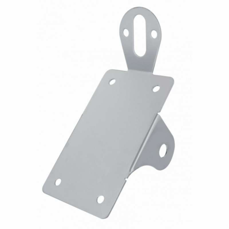 United Pacific Bobber Motorcycle Style Vertical Side Mount License Plate & Light Bracket 20649