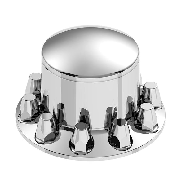 United Pacific Chrome Dome Rear Axle Cover with 33mm Push-On Nut Covers