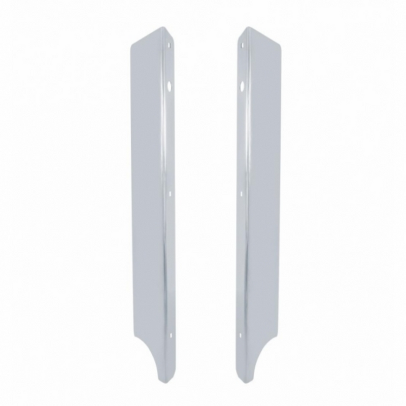 United Pacific Stainless Steel Peterbilt 379 Side Grille Deflector 4 Headlight System (Pair) 20695