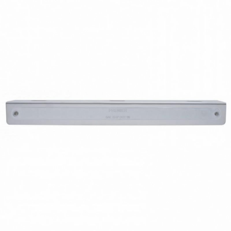 United Pacific 12-3/4" Stainless Light Bracket With 14 LED 12" Light Bar Red LED/Chrome Lens 20791