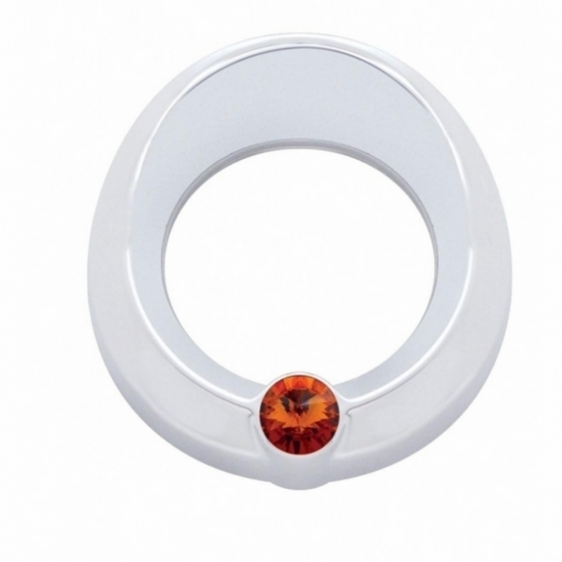 United Pacific Universal Small Gauge Cover With Visor Amber Crystal 20815