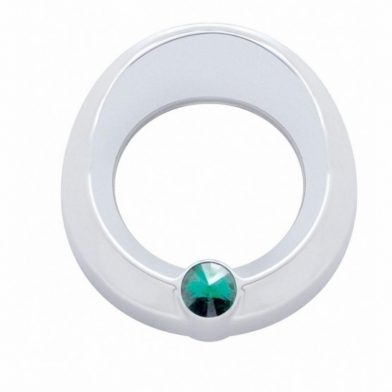 United Pacific Universal Small Gauge Cover With Visor Green Crystal 20818