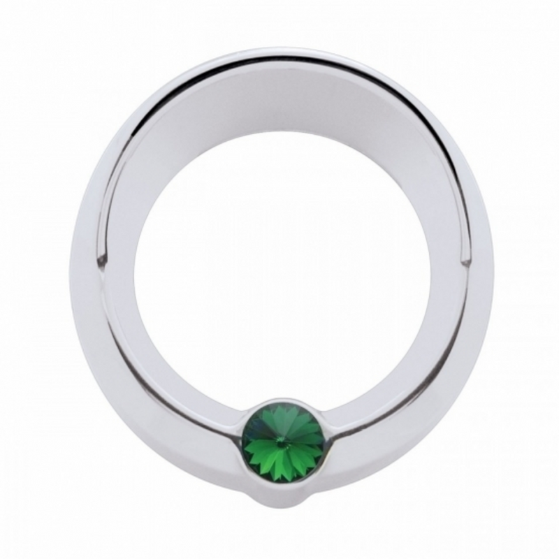 United Pacific Signature Series Small Gauge Cover With Visor For Freightliner Green Crystal 20832