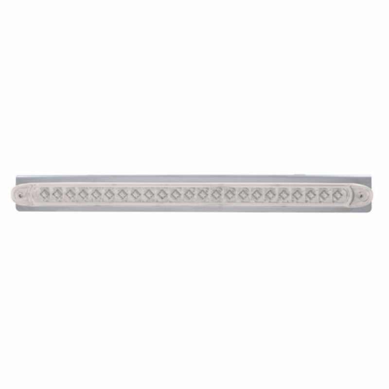 United Pacific 17-5/16" SS Reflector Light Bracket With 23 LED 17-1/4" Reflector Light Bar -Red LED/Clear Lens 20858