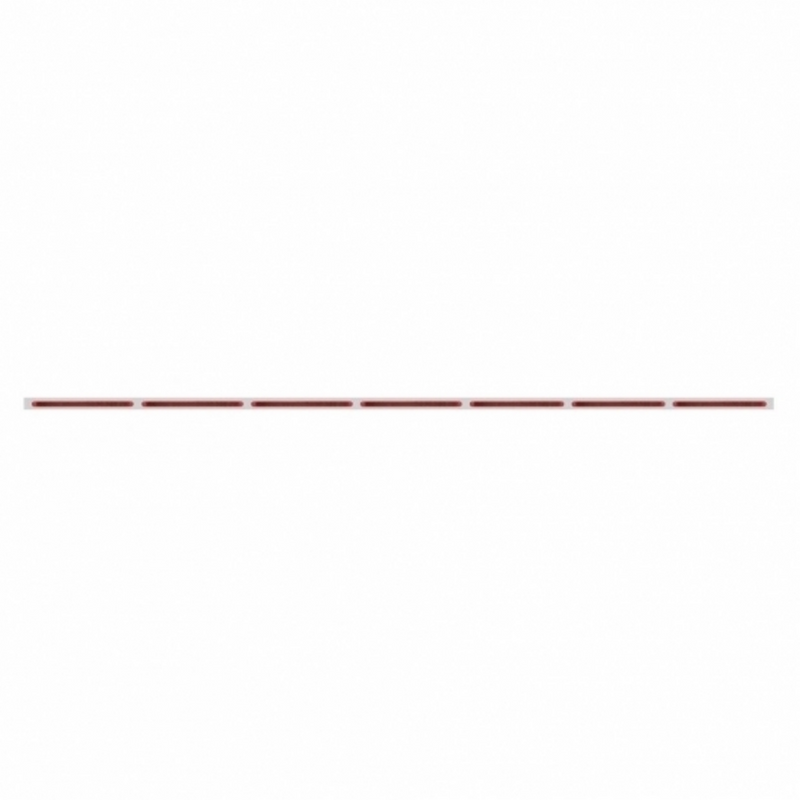 United Pacific 94" Stainless Steel Light Bracket With 7X 19 LED 12" Reflector Light Bars Red LED/Red Lens 20882