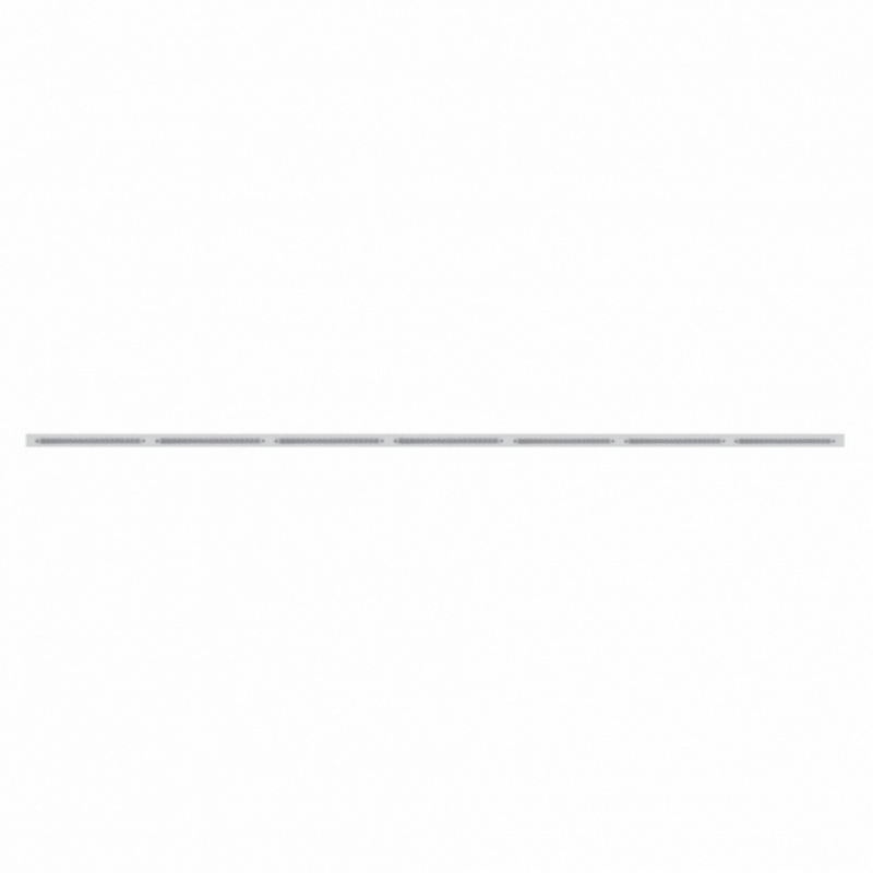 United Pacific 94" Stainless Steel Light Bracket With 7X 19 LED 12" Reflector Light Bars Red LED/Clear Lens 20884