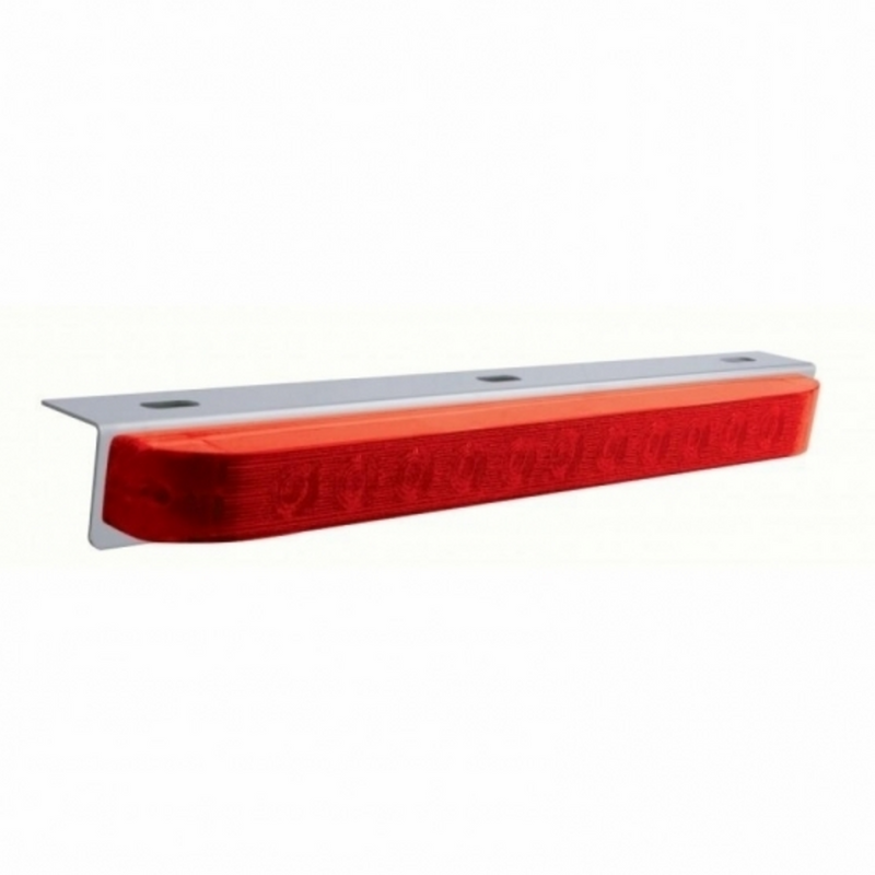 United Pacific 17-5/16" Stainless Light Bracket With 11 LED 17" Light Bar Red LED/Red Lens 20902