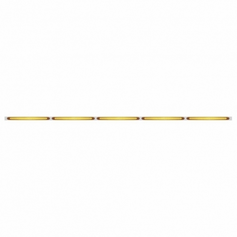 United Pacific 94" Stainless Steel Light Bracket With Five 23 SMD LED 17-1/4" Light Bar Amber LED/Amber Lens 20940