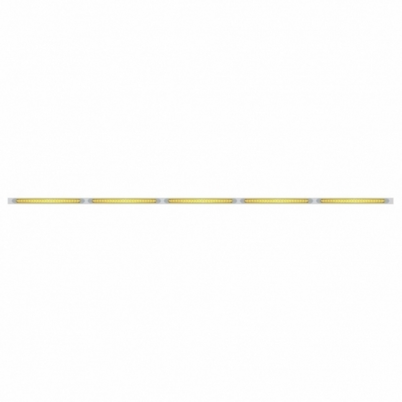 United Pacific 94" Stainless Light Bracket With 5X 23 SMD LED 17-1/4" Light Bars & Bezels Amber LED/Amber Lens 20944