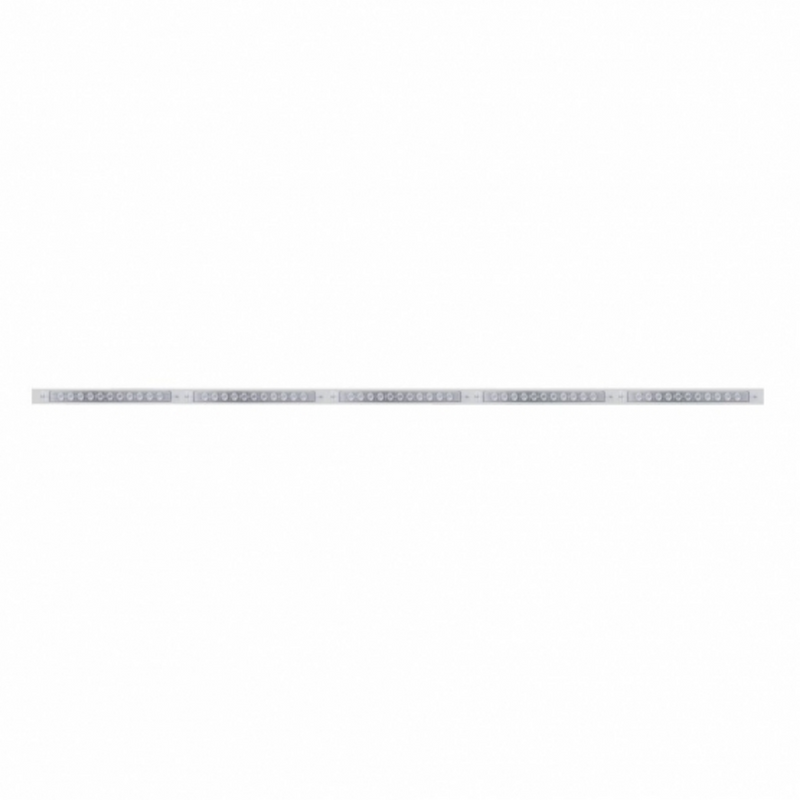 United Pacific 94" Stainless Light Bracket With 5X 11 LED 17" Light Bars Amber LED/Clear Lens 20950
