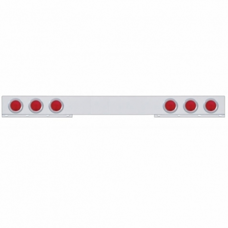 United Pacific Stainless 1 Piece Rear Light Bar With Six 4" Lights & Bezels 20996
