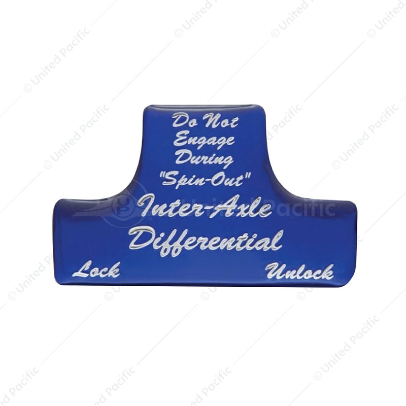 United Pacific "Axle Differential" Switch Guard Sticker Only - Indigo Blue 21010-1B