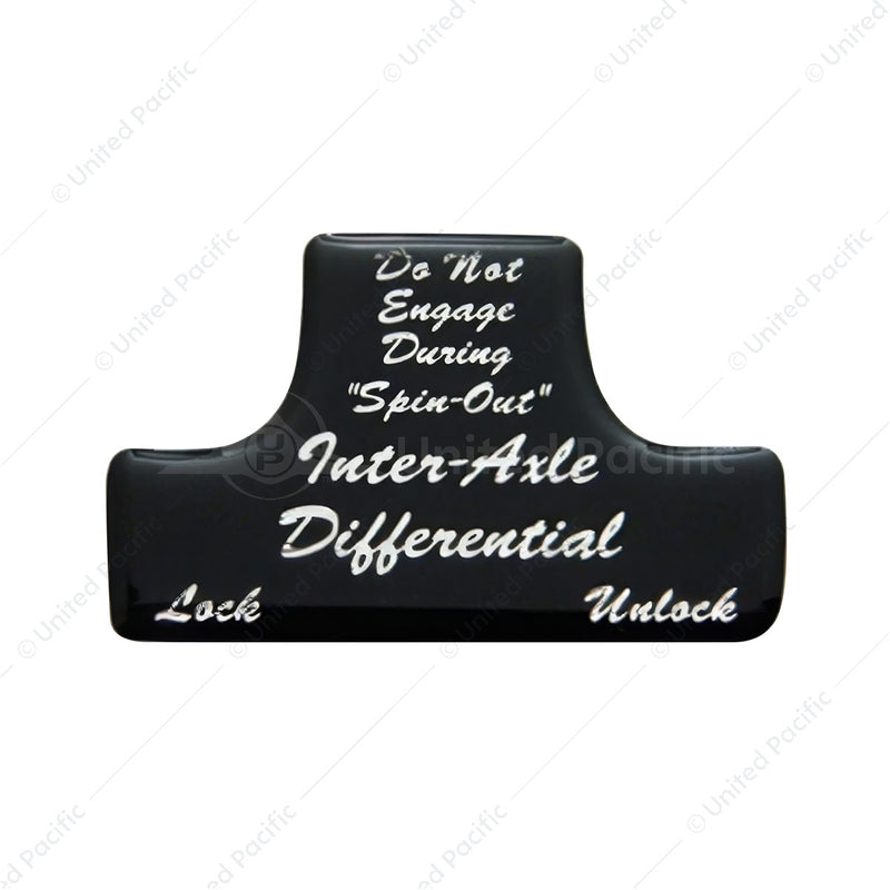 United Pacific "Axle Differential" Switch Guard Sticker Only - Glossy Black 21010-1K