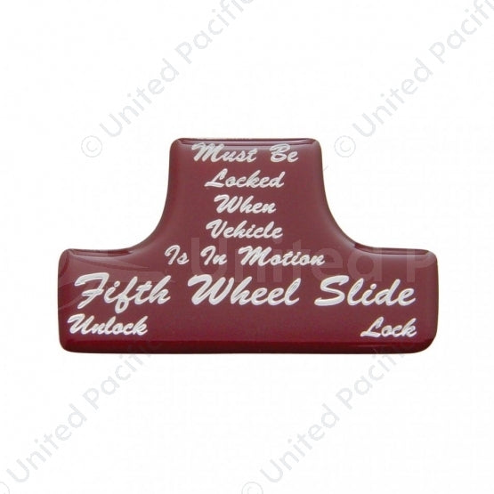 United Pacific "Fifth Wheel" Switch Guard Sticker Only - Red 21020-1R