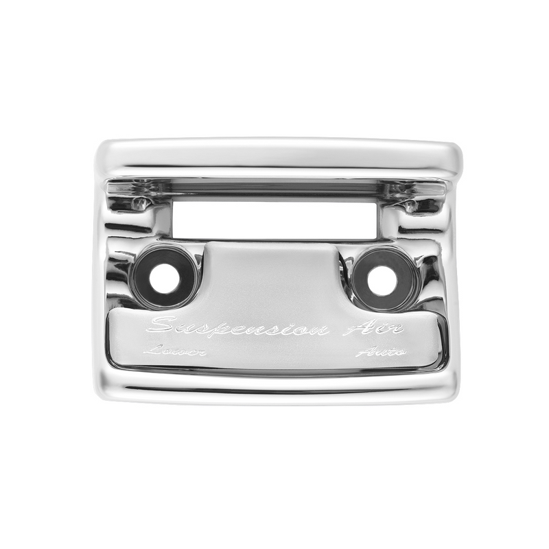 United Pacific Chrome Plastic Suspension Air Switch Guard With Glossy Sticker For 1990-2010 Freightliner Classic-Silver 21031