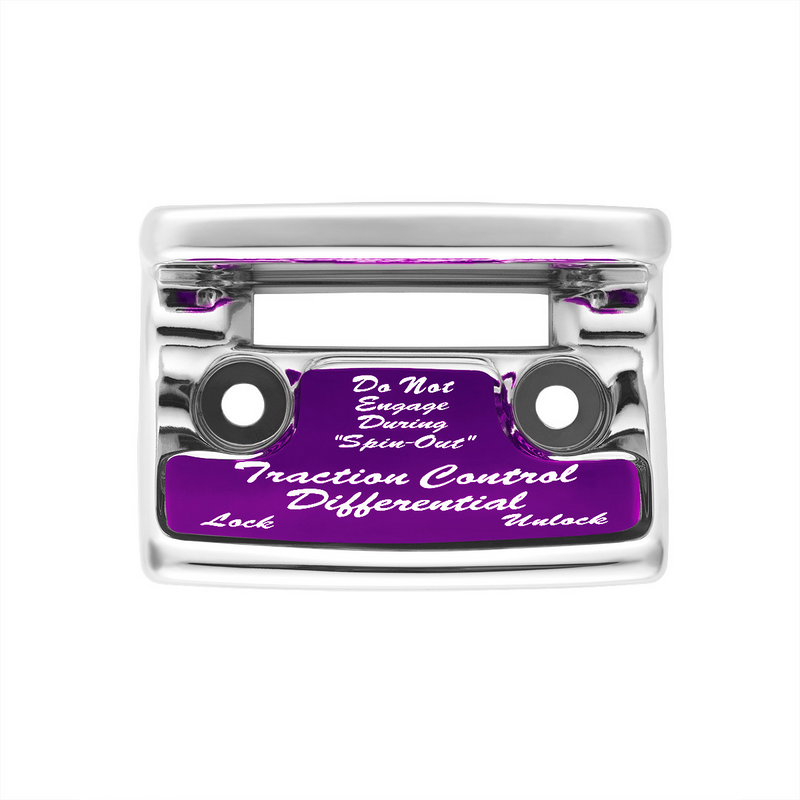 United Pacific "Traction Control Differential" Switch Guard With Purple Sticker 21047