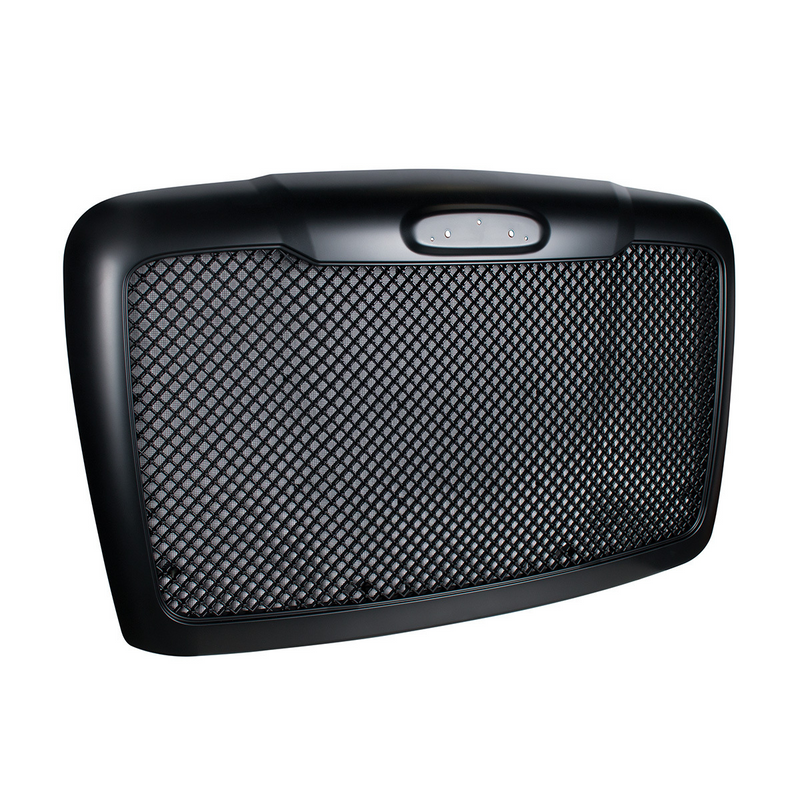 United Pacific Mesh Black Grille With Bug Screen & Logo Mount Made For 2008-2017 Freightliner Cascadia 21052