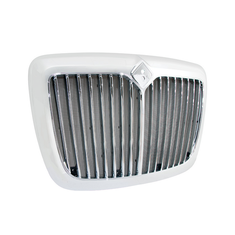 United Pacific Chrome Grille With Straight Vertical Bars & Bug Screen For 2006-2017 International Prostar 21109