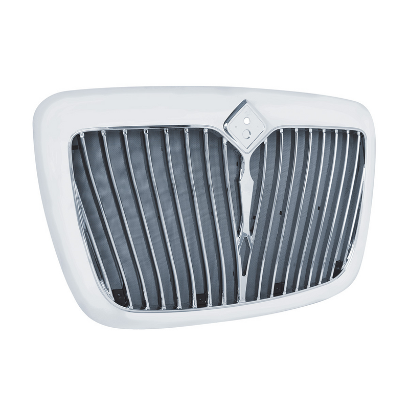 United Pacific Chrome Grille With Curved Bars & Bug Screen For 2006-2017 International Prostar 21164
